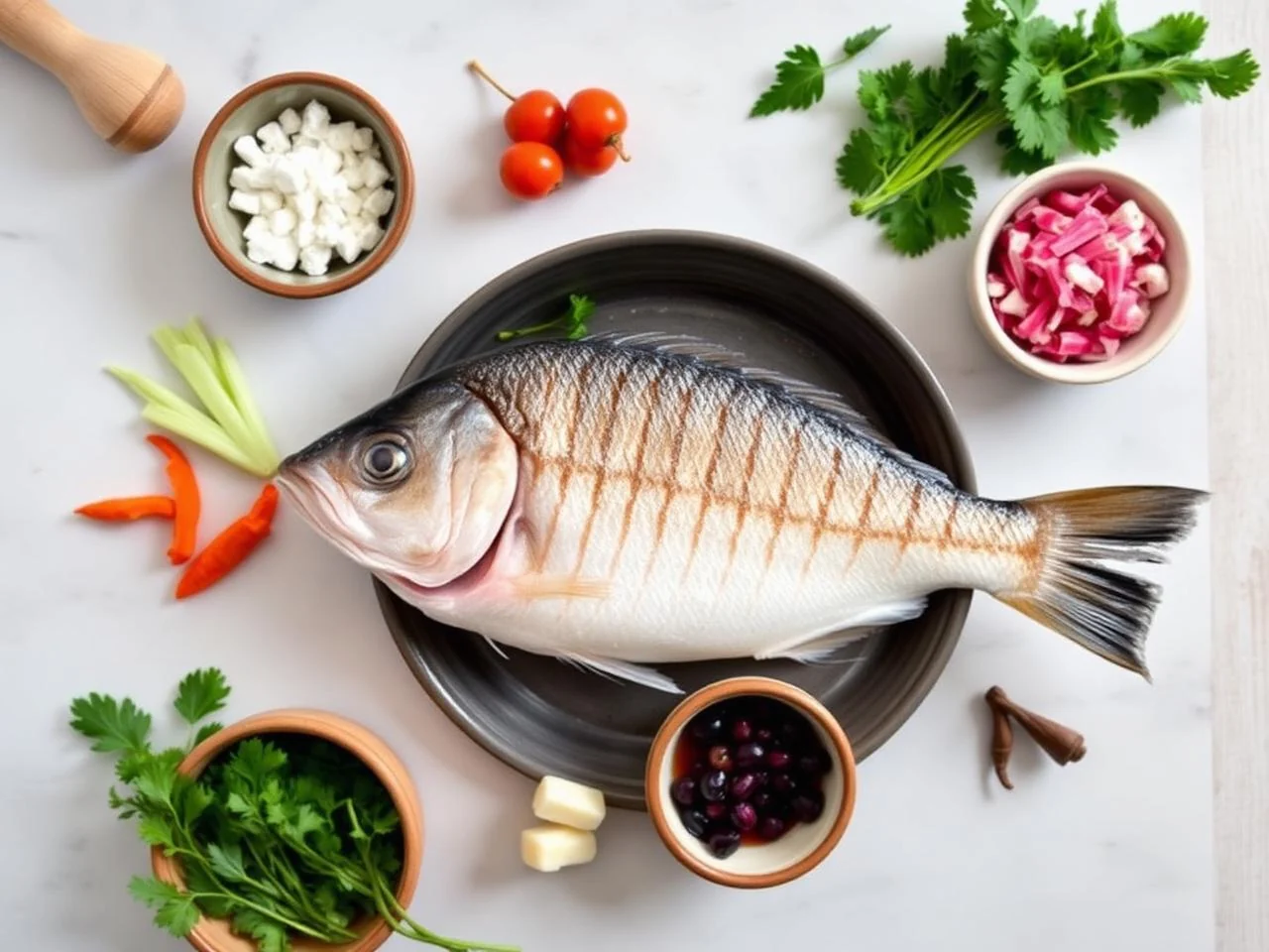 Ingredients for Grilled Snapper