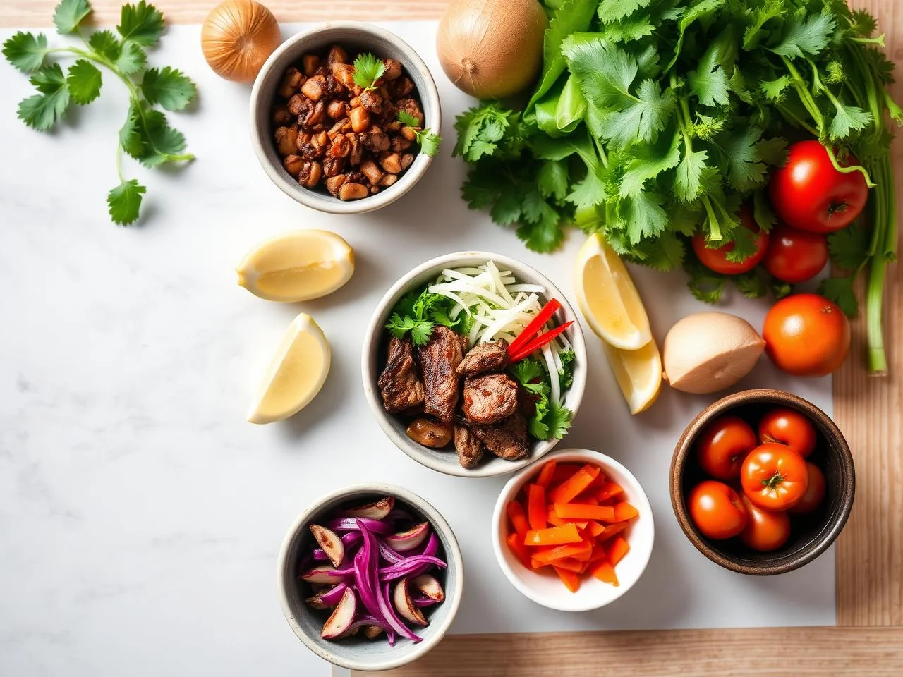 Ingredients for Grilled Steak Fajita Burrito Bowl