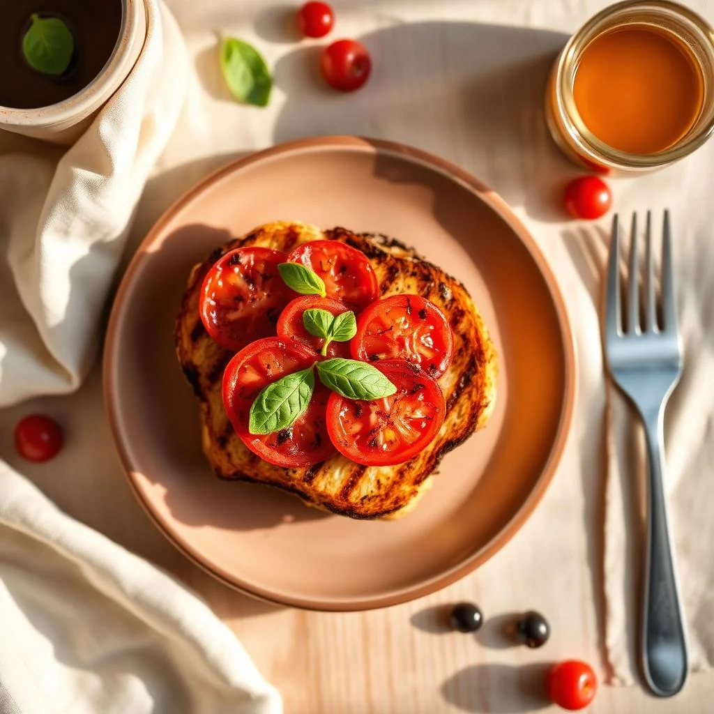 Grilled Tomato And Basil Toast