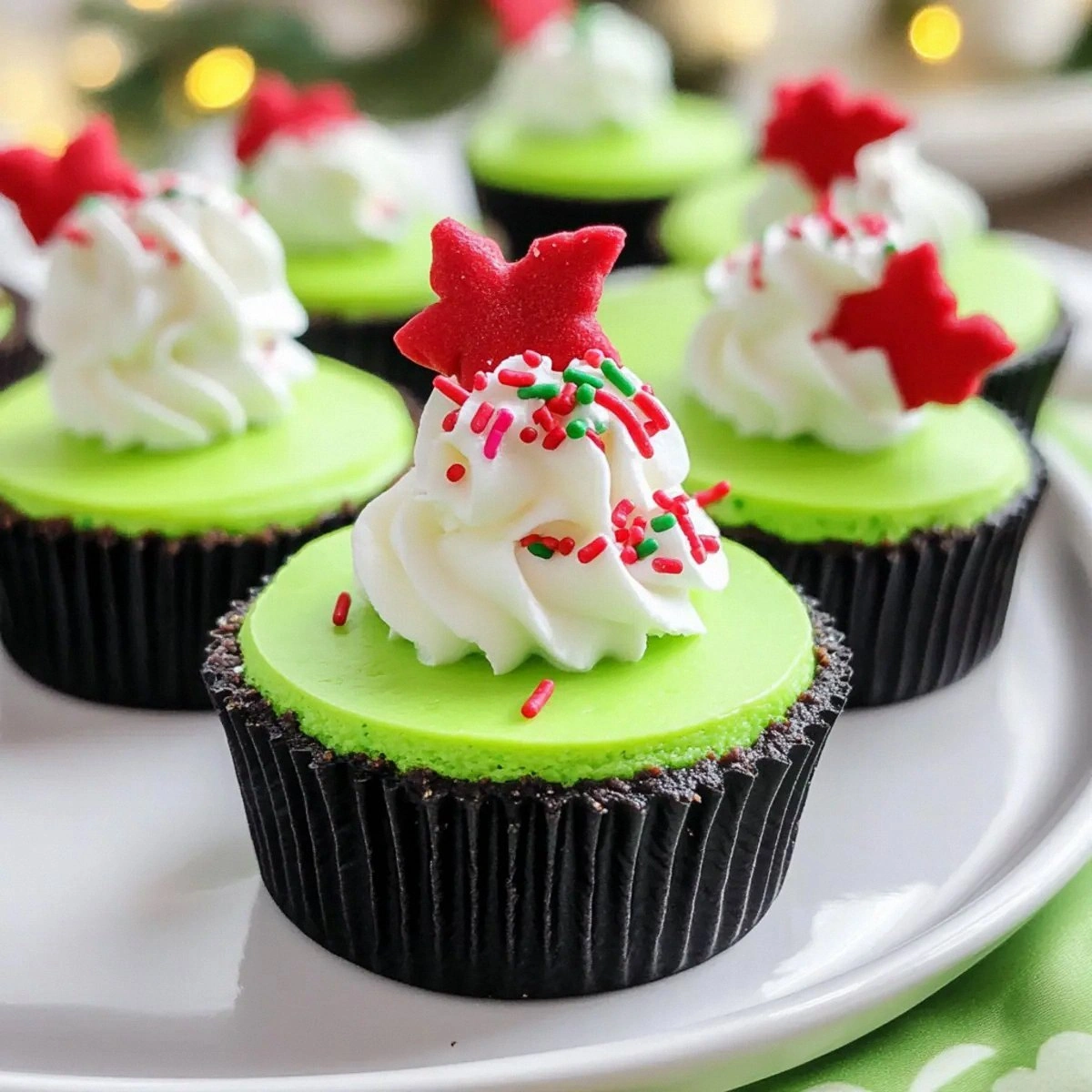 Grinch Mini Cheesecakes: Fun, Festive, and Oh-So-Creamy
