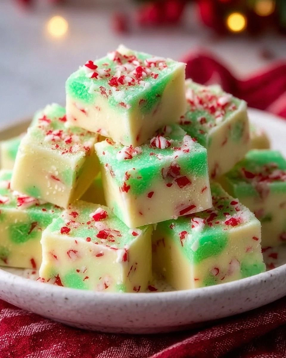 Grinch Peppermint Fudge