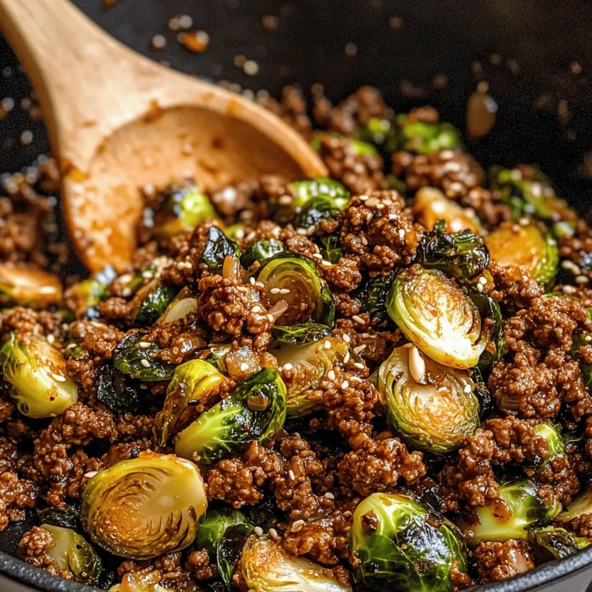 Ground Beef and Brussels Sprouts: A Quick Sweet Chili Delight