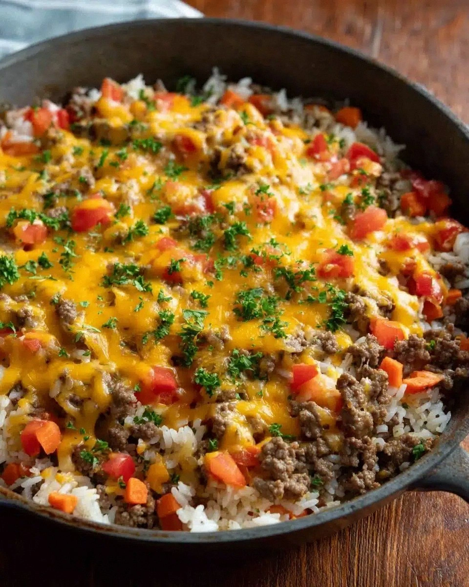 Ground Beef and Rice Skillet D