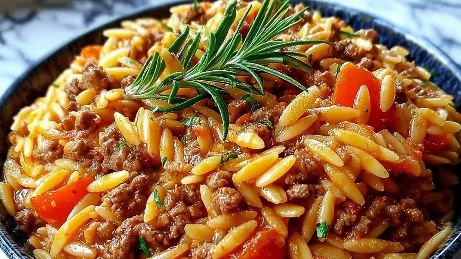 Ground Beef Orzo