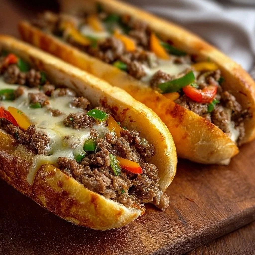 Ground Beef Philly Cheesesteak