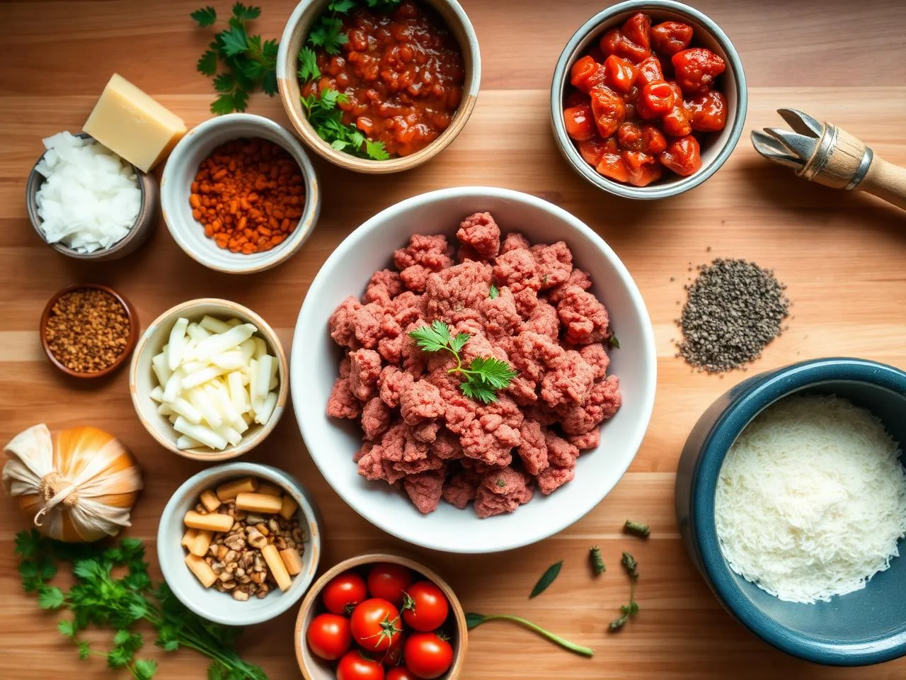 Ingredients for Ground Beef Stew