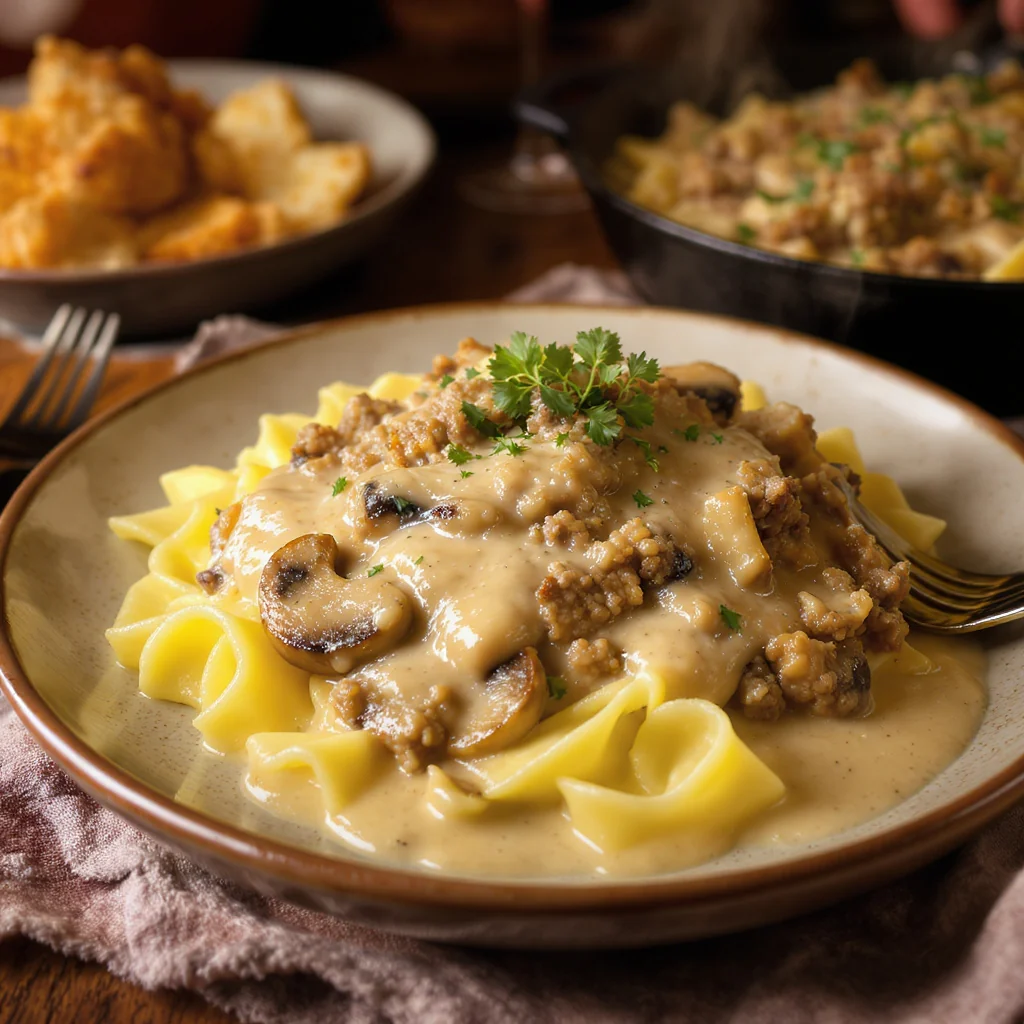 Ground Beef Stroganoff