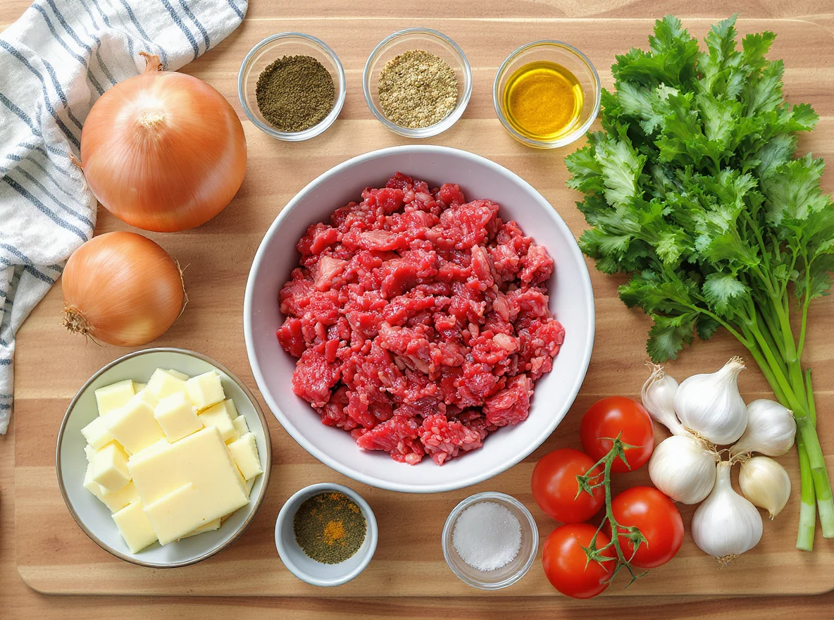 Ingredients for Ground Beef Stroganoff