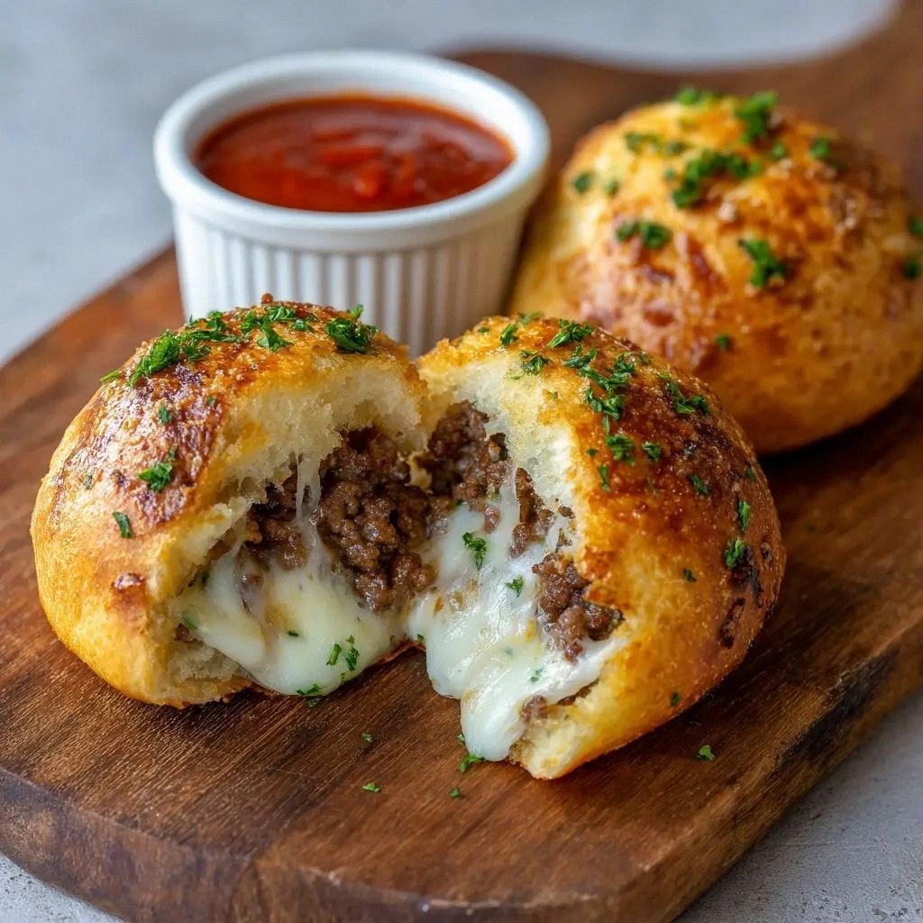 Ground Beef Stuffed Rolls