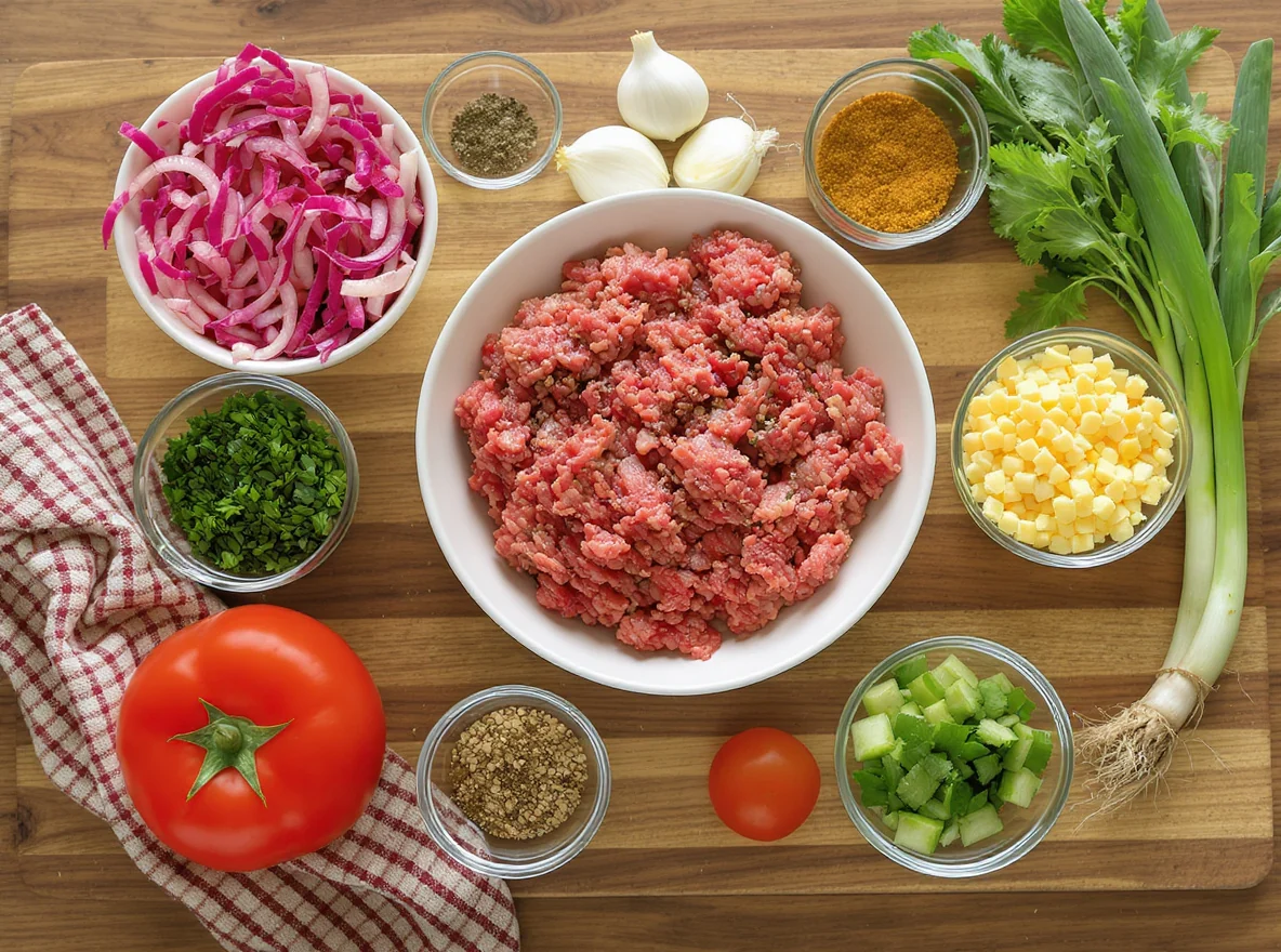 Ingredients for Ground Beef Tacos