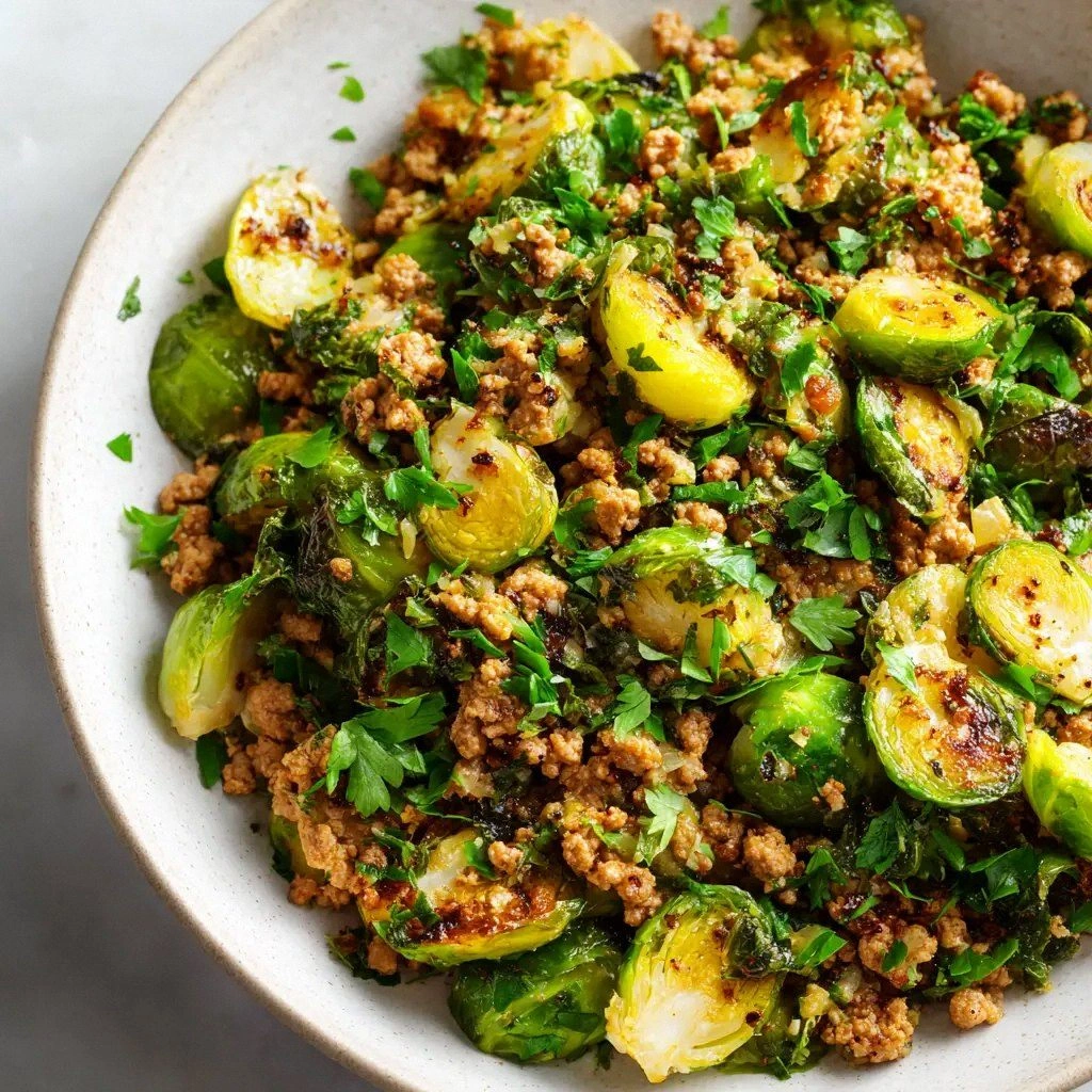 Ground Turkey and Brussels Spr