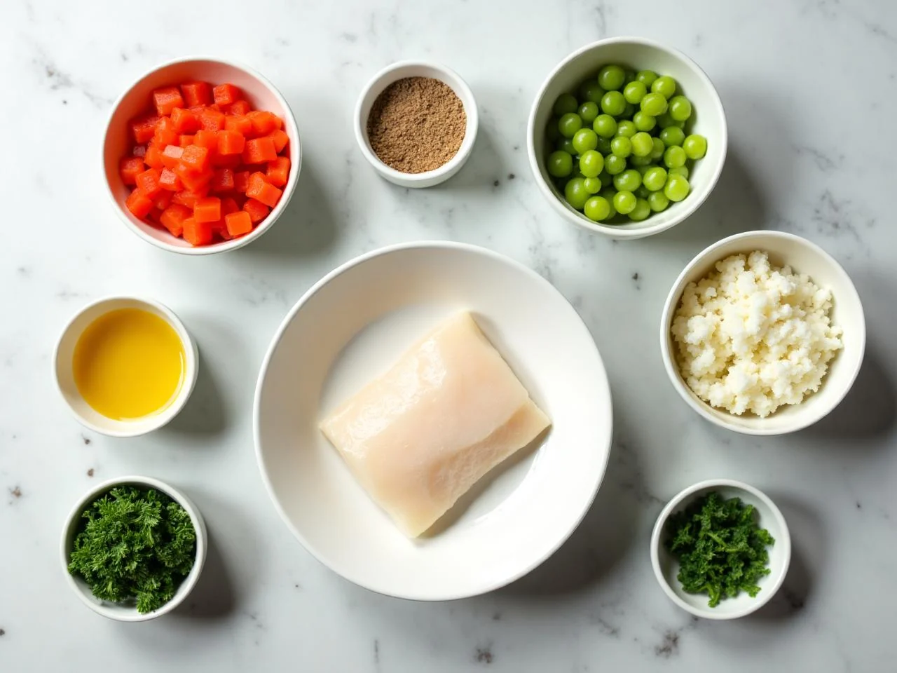 Ingredients for Halibut Steaks