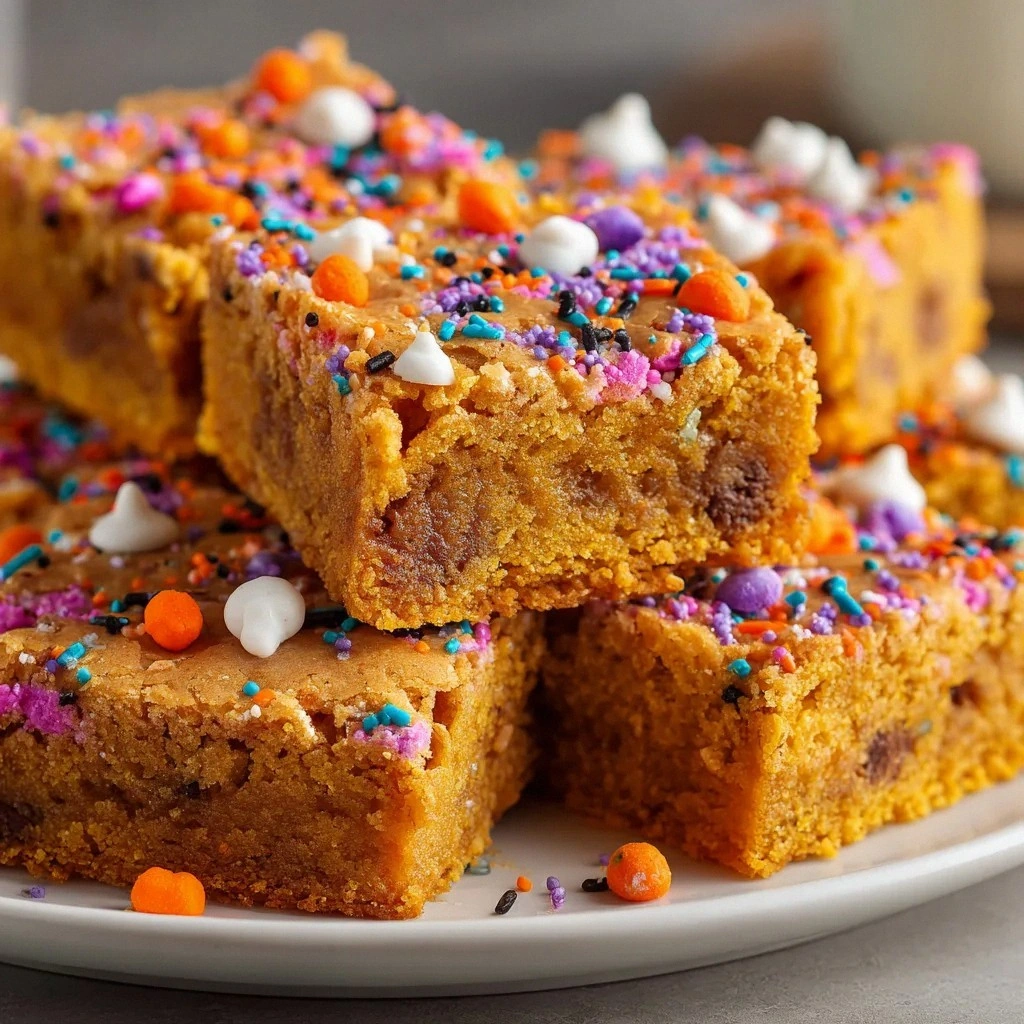 Halloween Sprinkle Blondies