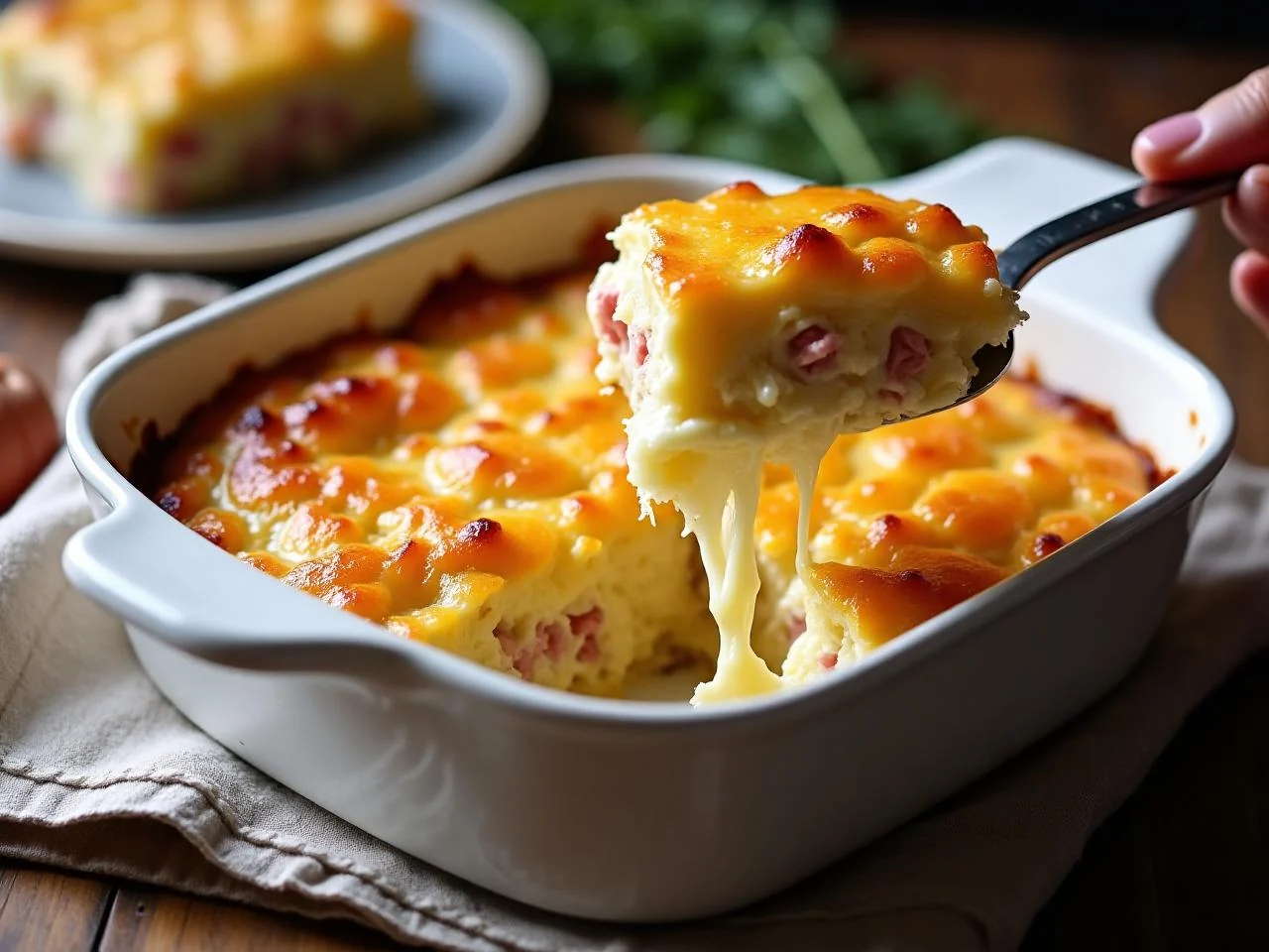 Ham and Cheese Strata