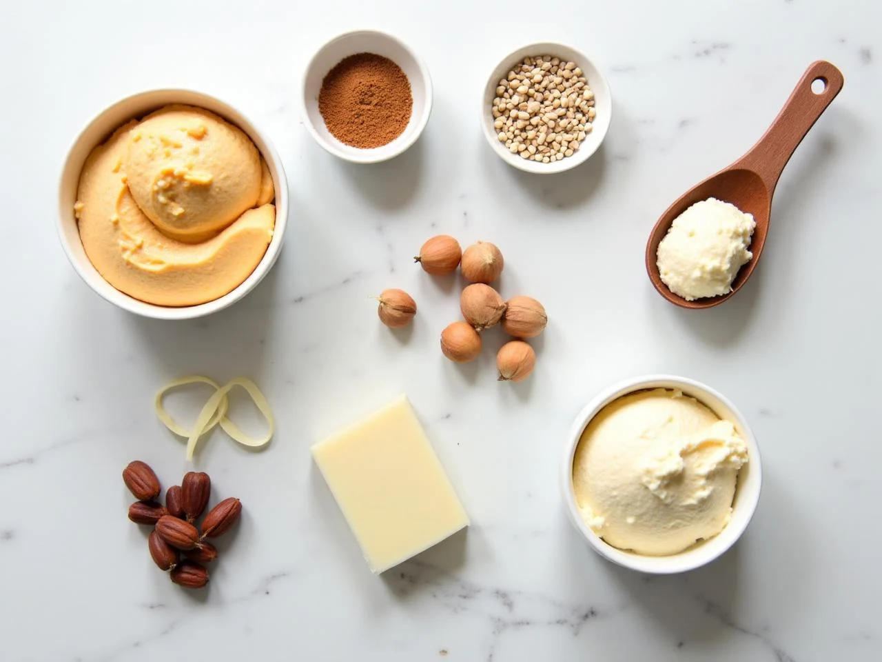 Ingredients for Hazelnut Ice Cream