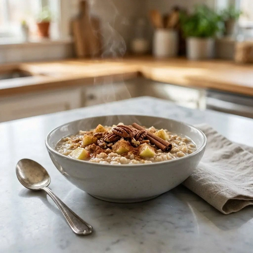 Healthy Apple Cinnamon Oatmeal