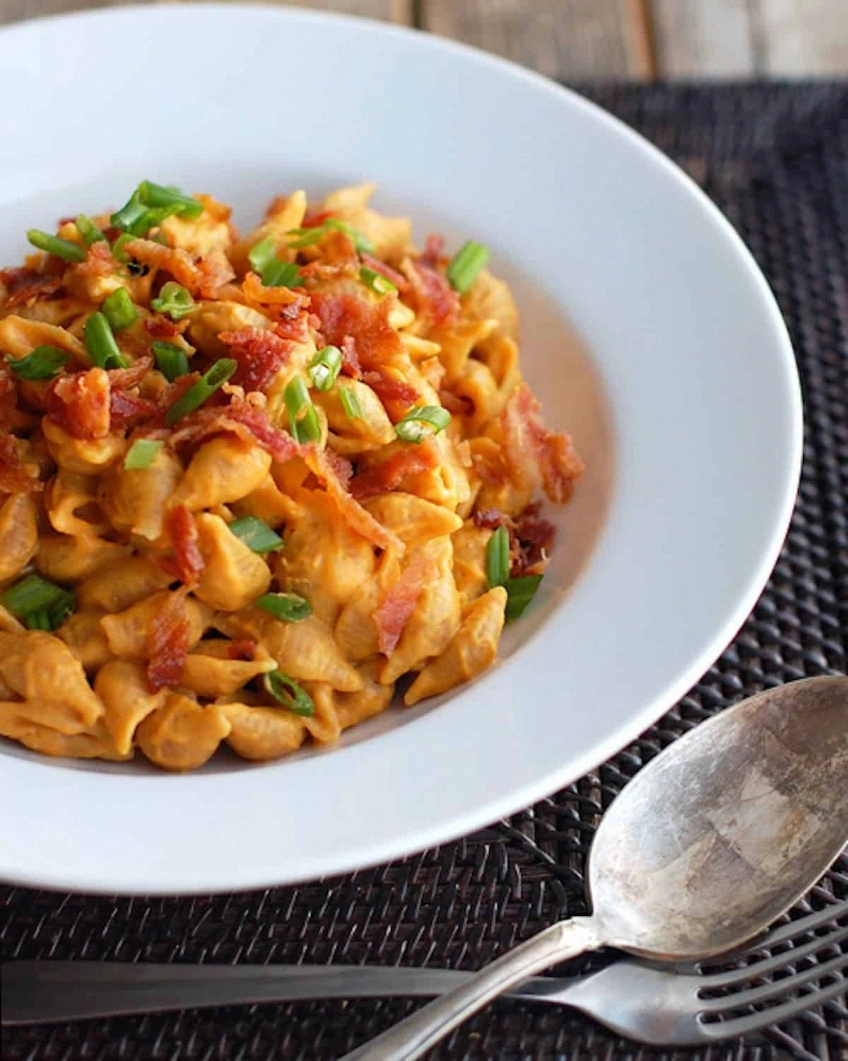 Healthy Bacon & Pumpkin Pasta