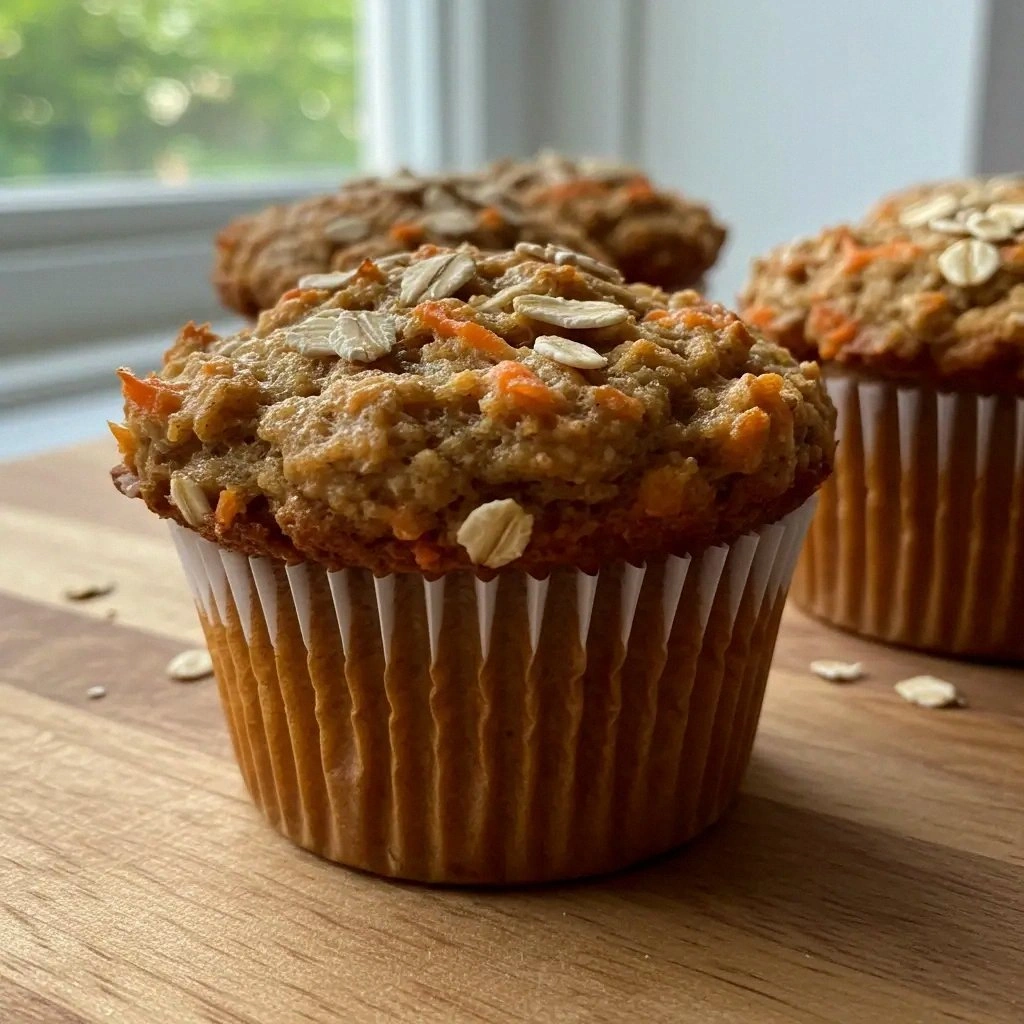 Healthy Carrot Cake Protein Mu