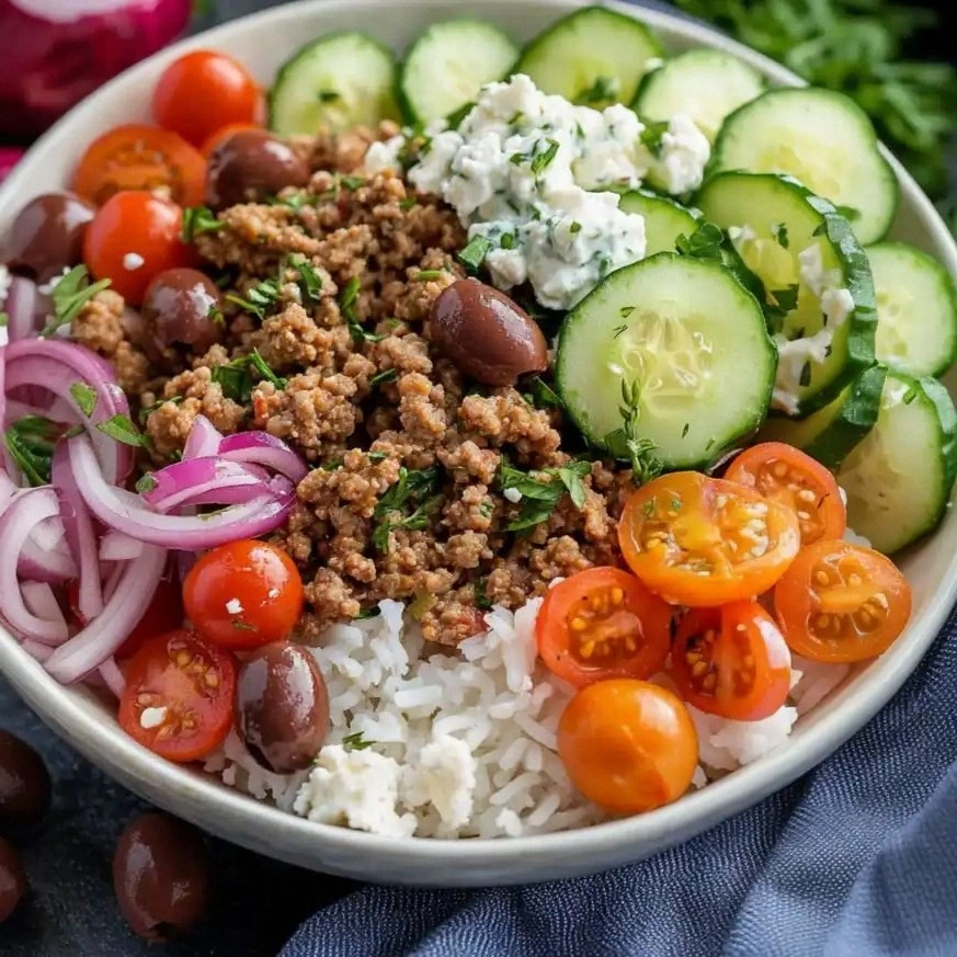 Healthy Greek Ground Turkey Ri