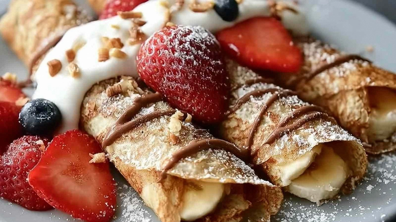Healthy Protein Crepes with St