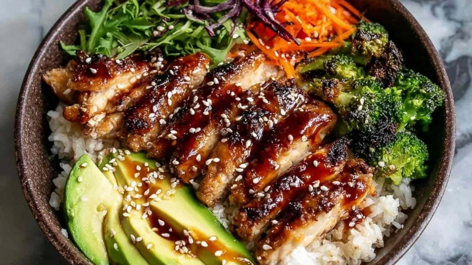 Healthy Sticky Chicken Bowls