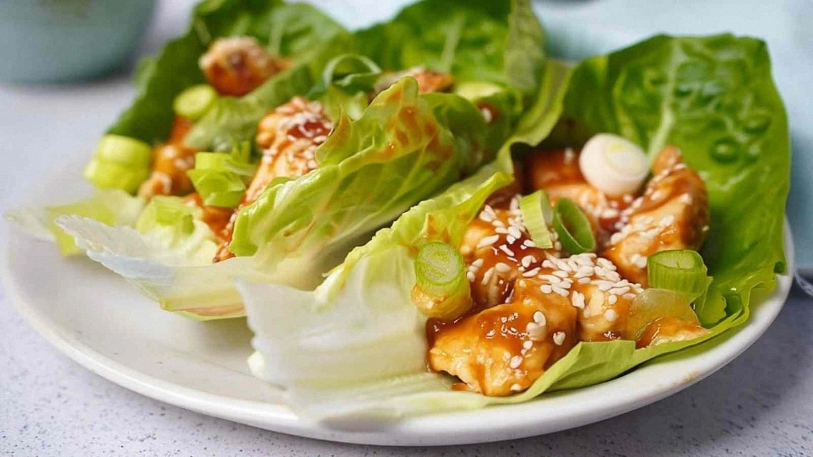 Healthy Teriyaki Chicken Lettu