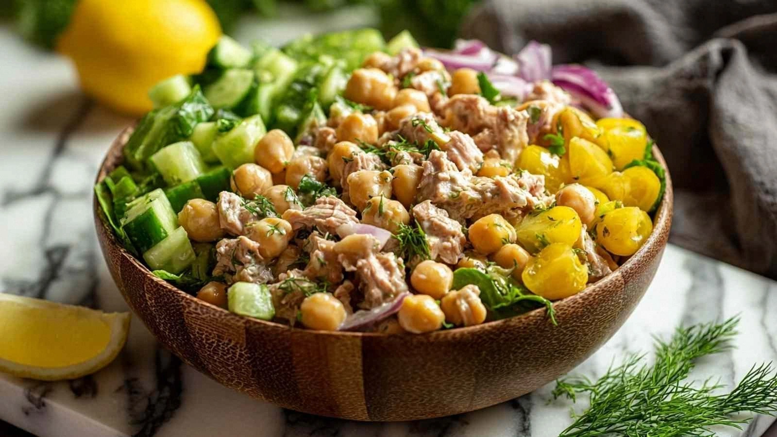 Healthy Tuna Garbanzo Bean Sal