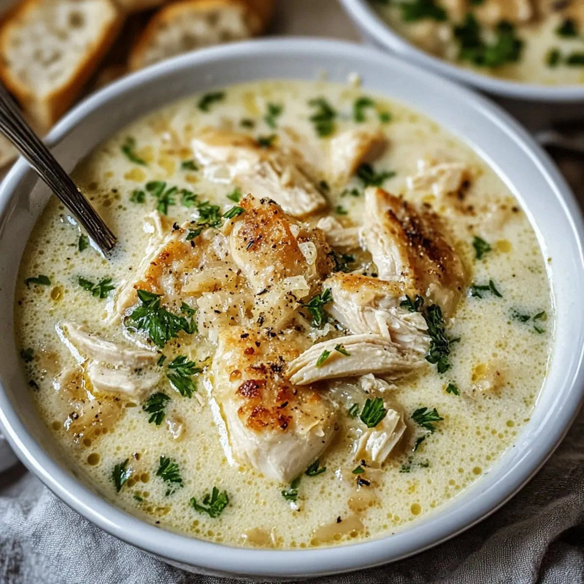 Hearty Garlic Parmesan Chicken Soup for Cozy Nights