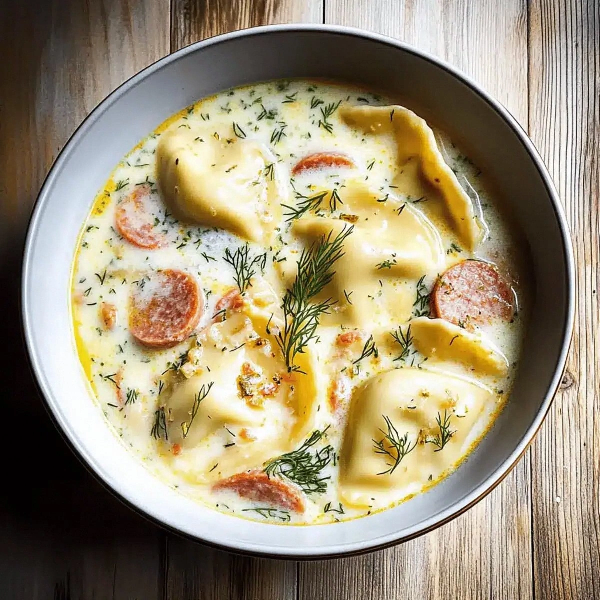 Hearty Pierogi Dill Soup in 30 Minutes of Comfort