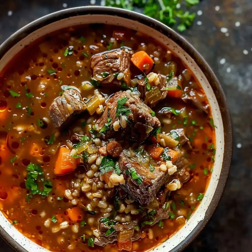 Hearty Slow Cooker Beef and Ba