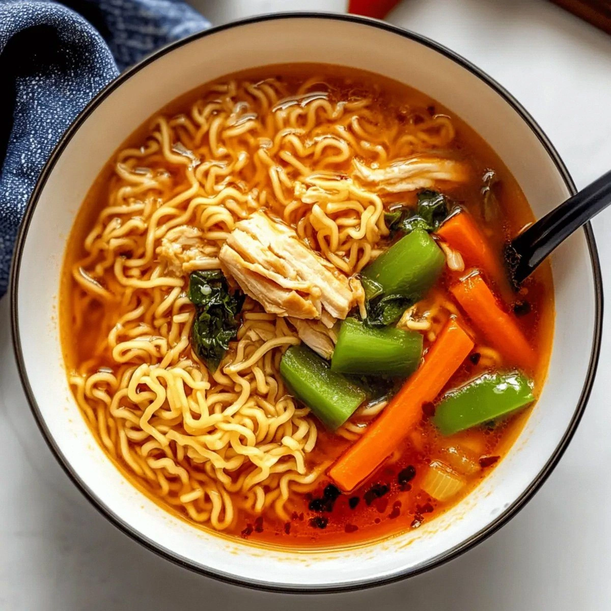 Hearty Tasty Ramen Noodle Soup