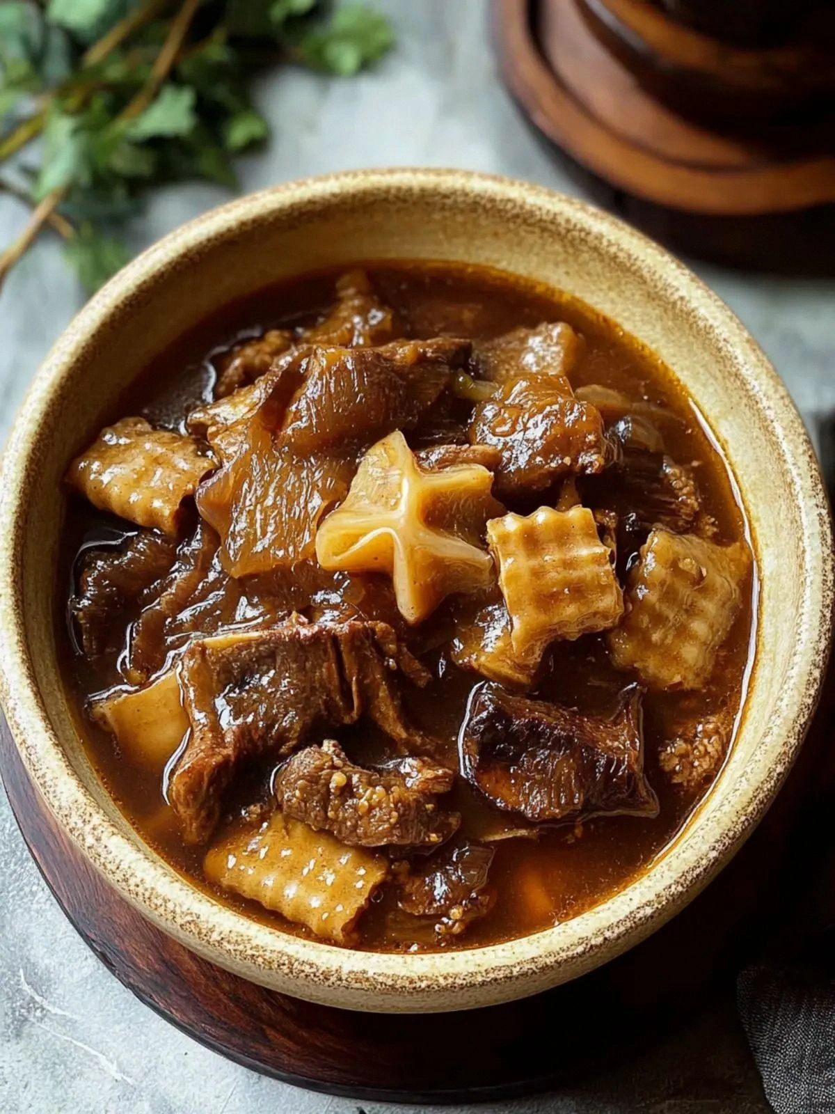 Heavenly Braised Beef Tripe: Y