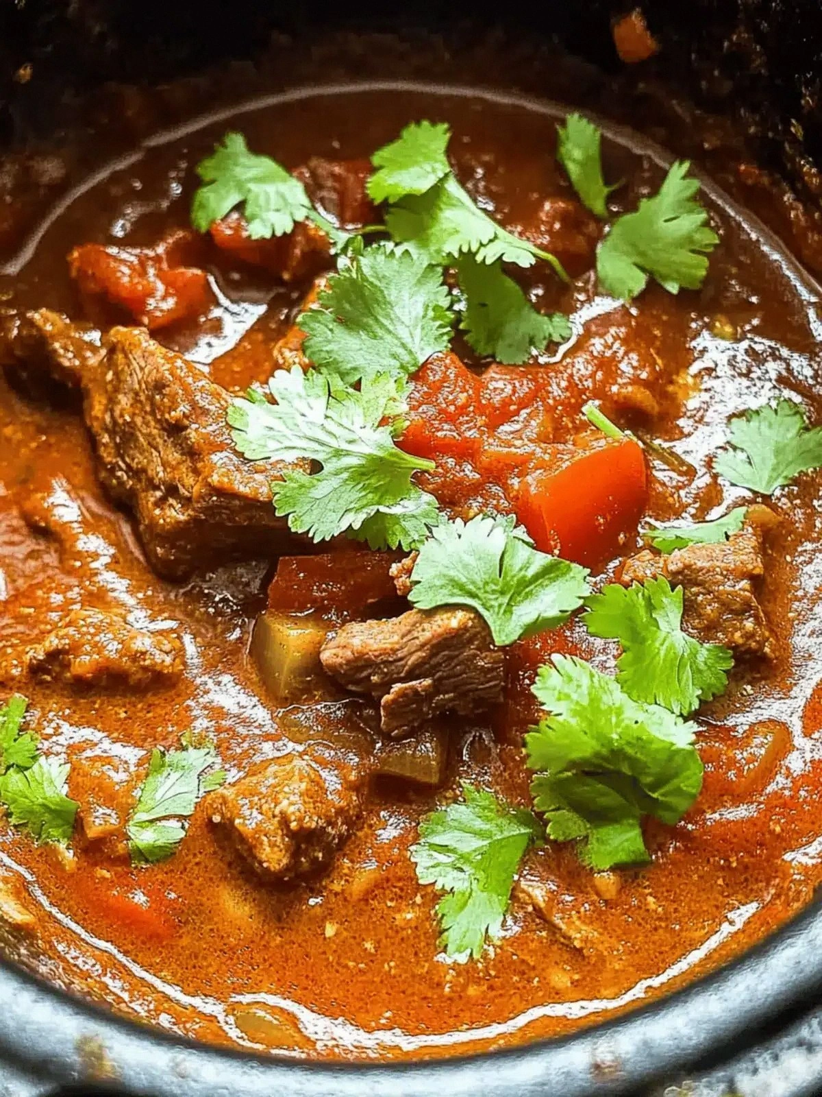 Heavenly Slow Cooker Beef Curr