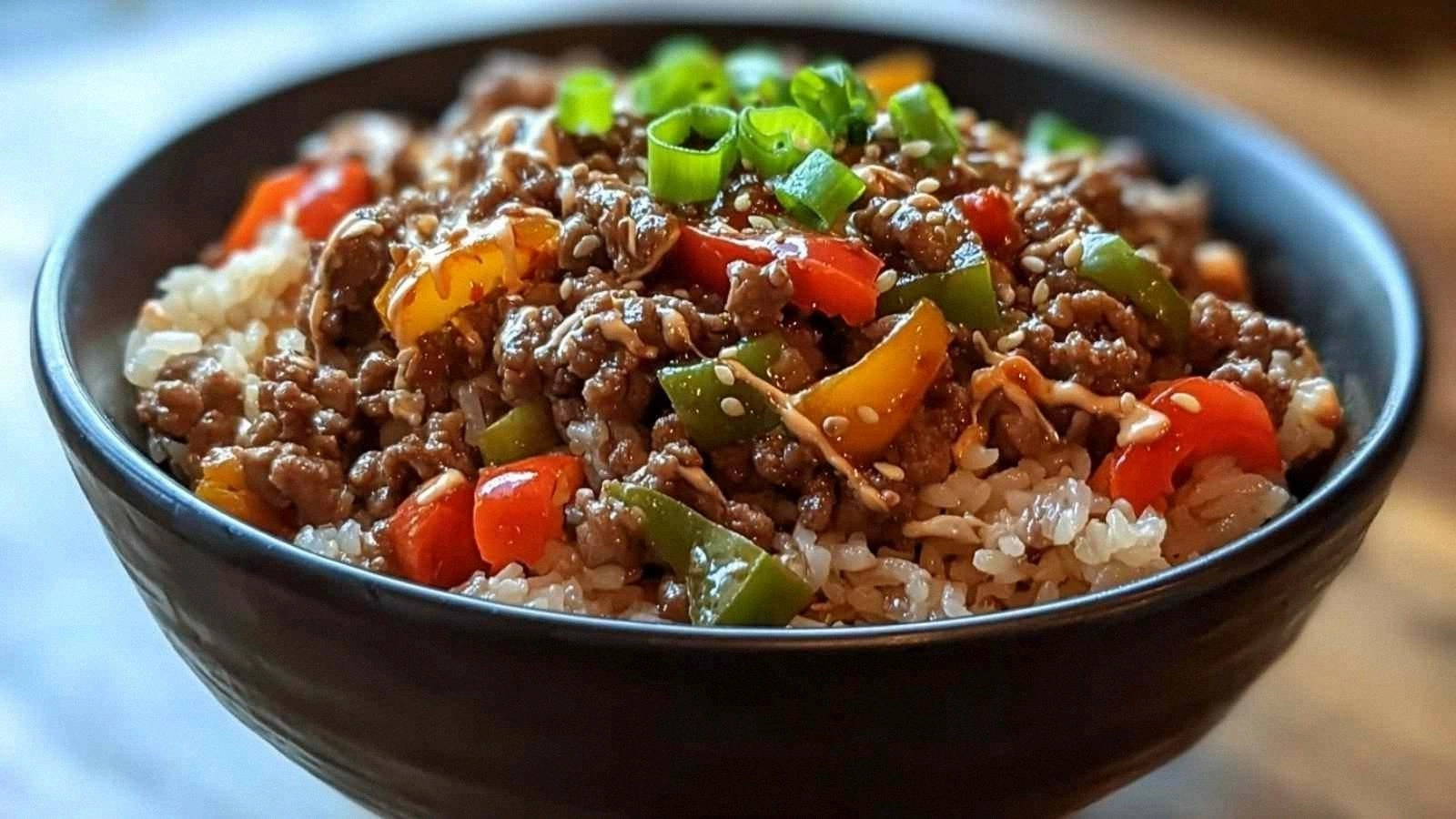 High Protein Beef Pepper Rice 