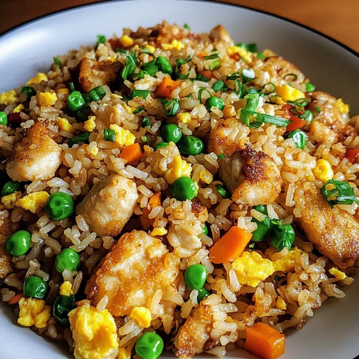 High Protein Crispy Garlic Chicken Fried Rice You’ll Love