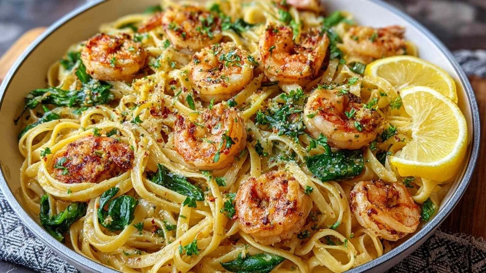 High Protein Lemon Garlic Shri