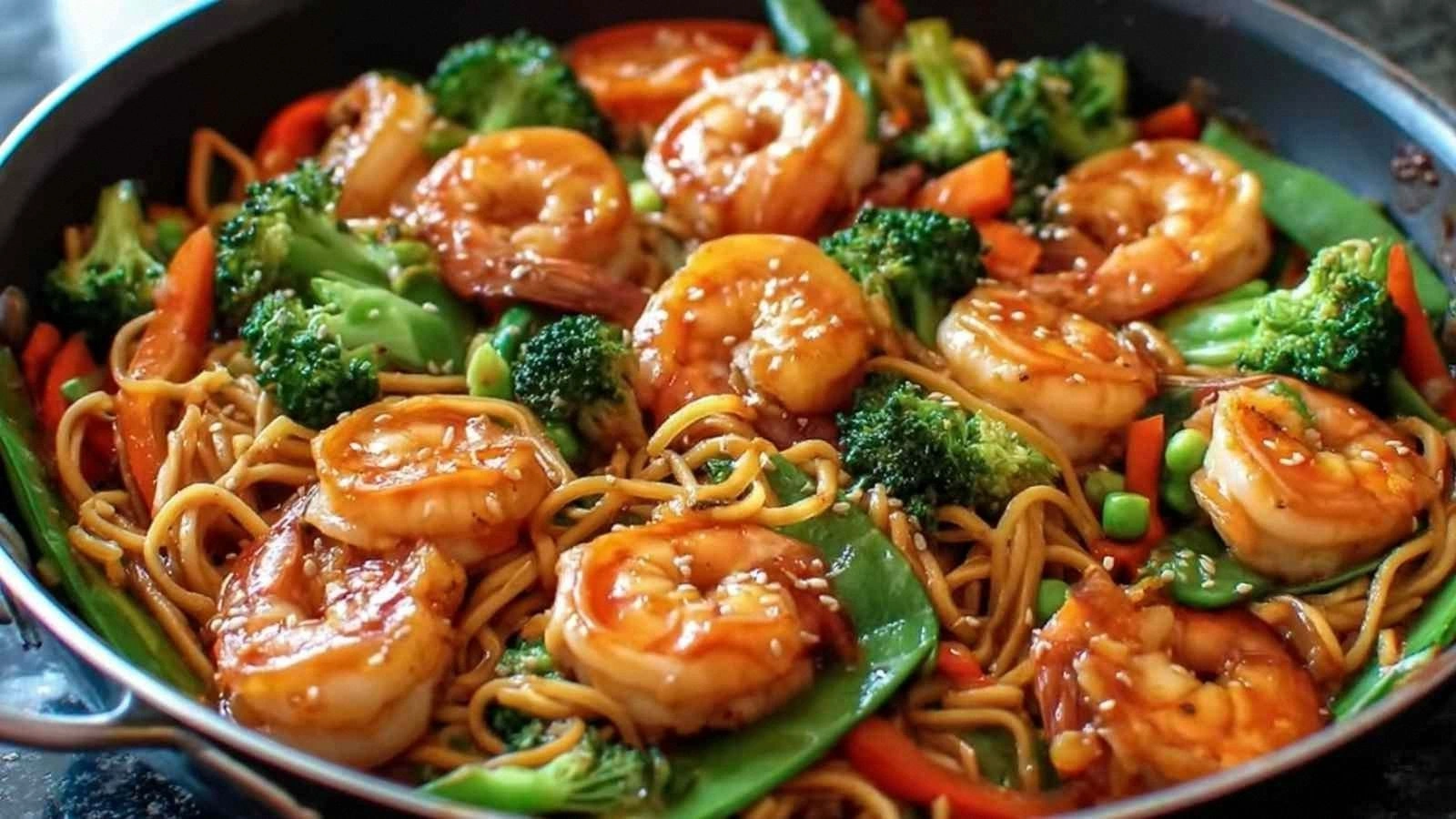 High-Protein Shrimp Stir Fry w