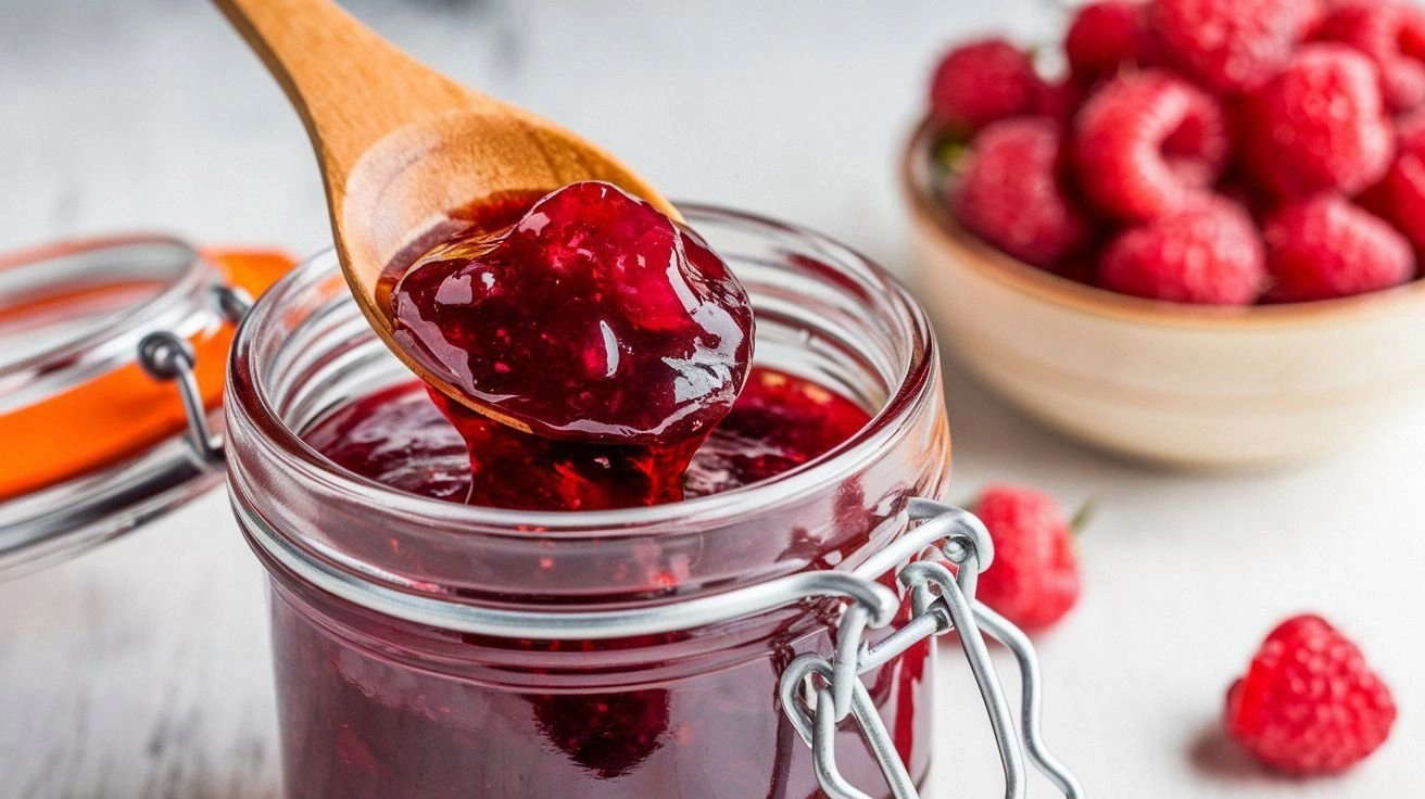Homemade Raspberry Freezer Jam