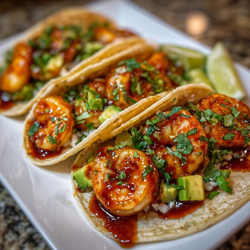 Honey Chipotle Shrimp Tacos
