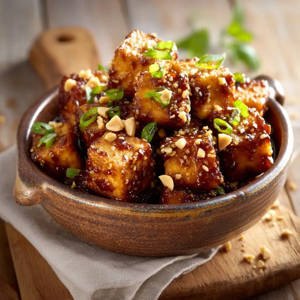 Honey Garlic Air Fryer Tofu (S