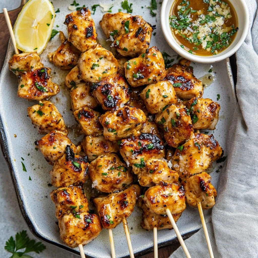 Honey Garlic Chicken Skewers