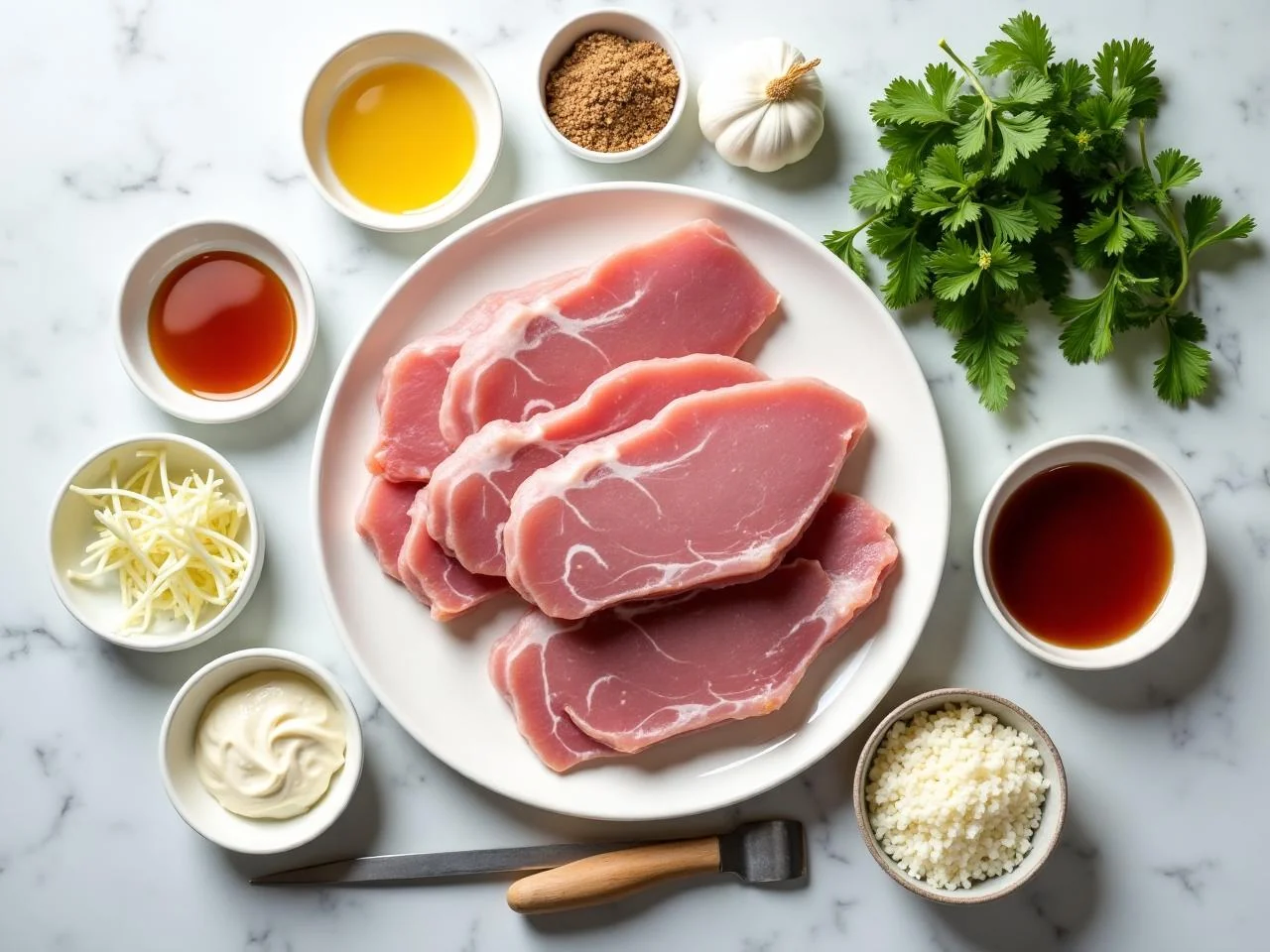 Ingredients for Honey Garlic Pork Chops