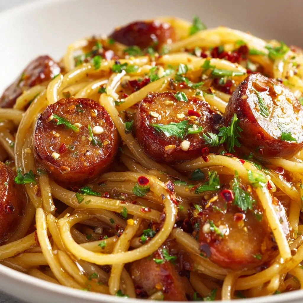 Honey Garlic Sausage Pasta (Th