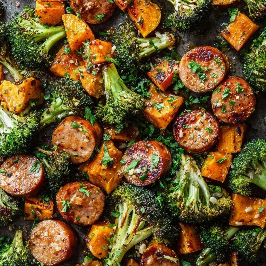 Honey Garlic Sheet Pan Sausage