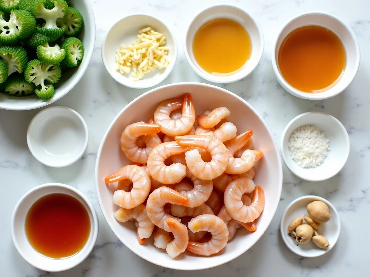 Ingredients for Honey Garlic Shrimp