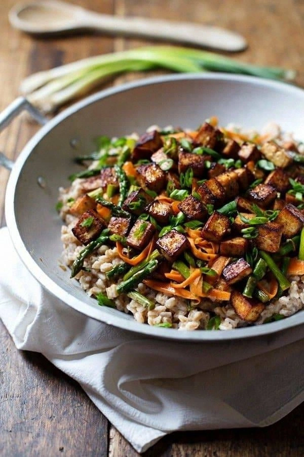 Honey Ginger Tofu and Veggie S
