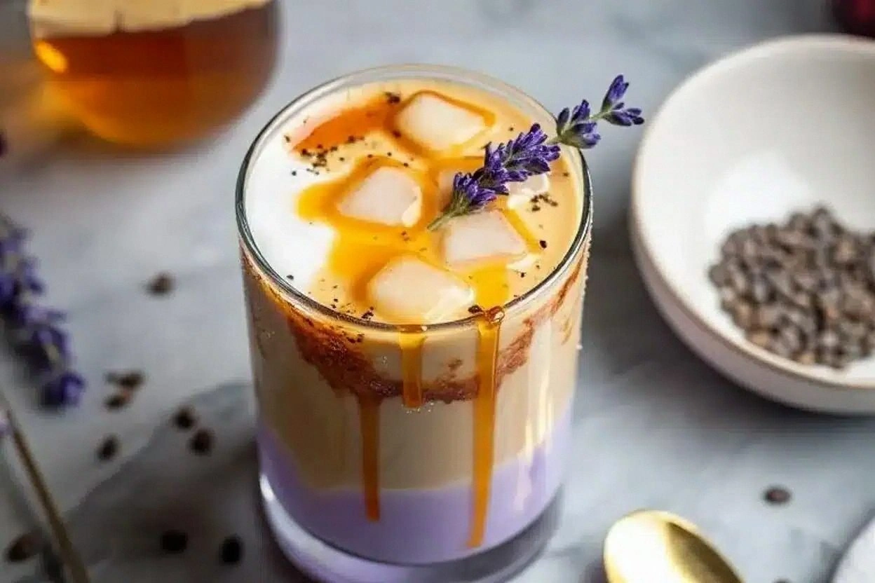 Honey-Lavender Iced Latte Recipe Easy Homemade Drink