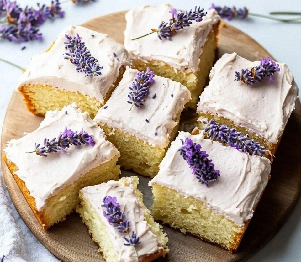 Honey Lavender Sheet Cake