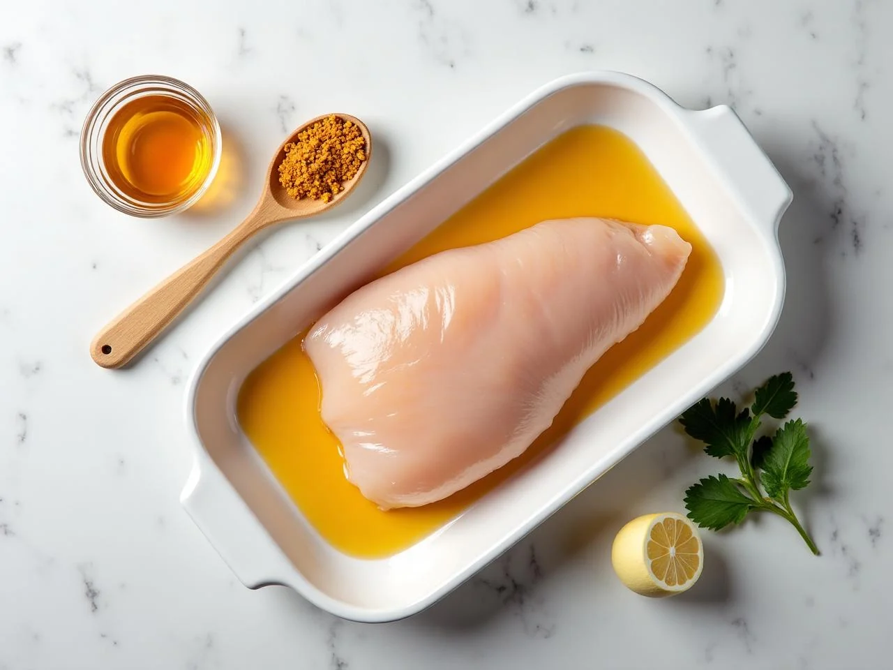 Ingredients for Honey Mustard Baked Chicken Breast