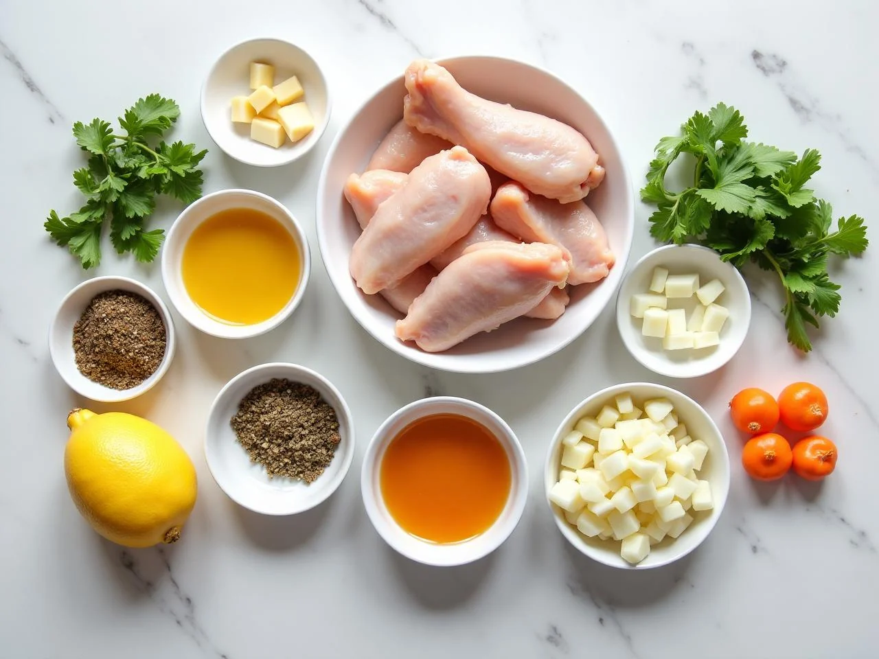 Ingredients for Honey Mustard Chicken Wings
